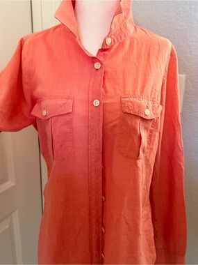 J. Crew Coral Button-Up Shirt